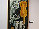 Ecuador Quito Guayasamin 2-06 Museo Guayasamin El Violinista Oswaldo Guayasamns El Violinista (1966, The Violinist) is a large 184 x 69 cm painting of eh, a violinist.